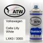 Preview: Volkswagen, Calla Lilly White, LXK0 / 3000: 400ml Sprühdose, von ATW Autoteile West.